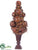 Jingle Bell Topiary - Rust - Pack of 4