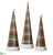 Plaid Cone Topiary - Green Red - Pack of 2