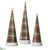 Plaid Cone Topiary - Green Red - Pack of 2