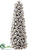 Ornament Ball Cone Topiary - Silver - Pack of 1