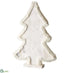 Silk Plants Direct Fur, Wood Tree Table Top - White - Pack of 8