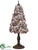Pine Cone Topiary - Brown Whitewashed - Pack of 1