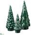 Silk Plants Direct Ceramic Tree Table Top - Green - Pack of 2