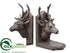 Silk Plants Direct Reindeer Bookend - Brown - Pack of 2