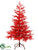 Twig Tree - Red Glittered - Pack of 1