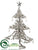 Star Tree - Silver Antique - Pack of 6
