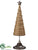 Rope Cone Topiary Tree - Beige Silver - Pack of 2