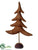 Christmas Tree Table Top - Brown - Pack of 2