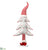 Pompon Christmas Tree - White Red - Pack of 2