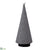 Cone Topiary With Pompon - Black White - Pack of 4