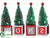 Christmas Tree - Green Red - Pack of 6