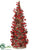 Pine Cone, Berry Cone Topiary - Red Brown - Pack of 4