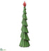 Silk Plants Direct Christmas Tree With Star - Green Red - Pack of 3