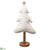 Christmas Tree With Star - White Brown - Pack of 2