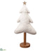 Silk Plants Direct Christmas Tree With Star - White Brown - Pack of 2