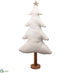 Silk Plants Direct Christmas Tree With Star - White Brown - Pack of 2