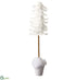 Silk Plants Direct Feather Tree - White - Pack of 2