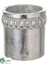 Silk Plants Direct Cement Pot - Silver - Pack of 4