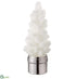 Silk Plants Direct Glittered Pine Tree - White - Pack of 4