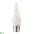 Glittered Pine Tree - White - Pack of 2