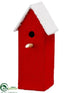 Silk Plants Direct Birdhouse - Red White - Pack of 2