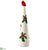 Cardinal on Holly Cone Topiary - White Red - Pack of 4