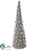 Beaded Cone Topiary - Silver - Pack of 2