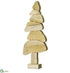 Silk Plants Direct Christmas Tree Table Top - Beige - Pack of 4