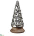 Silk Plants Direct Glass Tree With Wood Base - Silver - Pack of 2