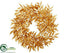 Silk Plants Direct White Ash Wreath - Gold Glittered - Pack of 2