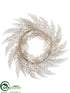 Silk Plants Direct Fern Wreath - Silver Gold - Pack of 2