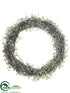 Silk Plants Direct Leaf Wreath - Green Ice - Pack of 6