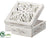 Wood Box - White Antique - Pack of 2