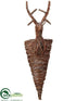 Silk Plants Direct Reindeer Wall Hanging Basket - Brown Ice - Pack of 2