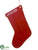 Wood Merry Christmas Stocking - Red White - Pack of 12
