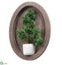 Silk Plants Direct Pine Tree Frame, Wall Decor - Green - Pack of 2