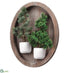 Silk Plants Direct Pine Tree Frame, Wall Decor - Green - Pack of 2