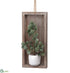 Silk Plants Direct Ming Pine Tree Hanging Wall Decor - Green Gray - Pack of 3