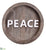 Peace Wall Decor - White Brown - Pack of 4