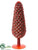 Pine Cone - Red - Pack of 4