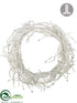 Silk Plants Direct Beaded Ice Pencil Cactus Hanging Wreath - White Clear - Pack of 2