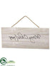 Silk Plants Direct Merry Christmas Hanging Sign - Whitewashed - Pack of 12