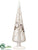 Owl Finial - White Brown - Pack of 6