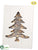 Christmas Tree Wall Décor - Whitewashed - Pack of 4