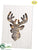Reindeer Wall Décor - Whitewashed - Pack of 4