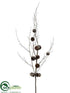 Silk Plants Direct Pine Cone Branch - Brown Ice - Pack of 2