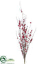 Silk Plants Direct Berry Bush - Red White - Pack of 12