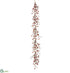 Silk Plants Direct Iced Rosehip Garland - Red - Pack of 4