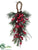 Snowed Berry, Pine Cone, Berry, Pine Swag - Red Snow - Pack of 2