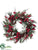 Snowed Berry, Pine Cone, Berry, Pine Wreath - Red Snow - Pack of 2